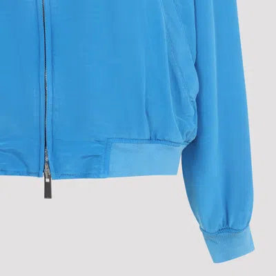 Versace Bomber Jackets Blue In Blue