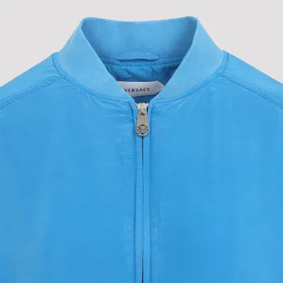 Versace Bomber Jackets Blue In Blue