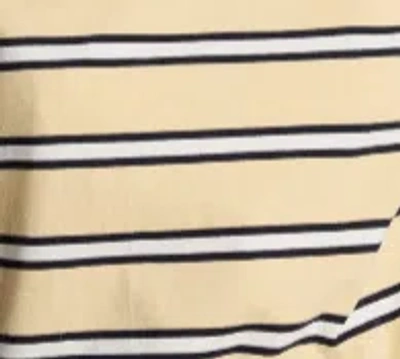 Kenneth Cole Stripe Heavyweight T-shirt In Yellow