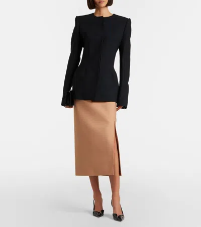 Mugler Single-breasted Jacket In Black