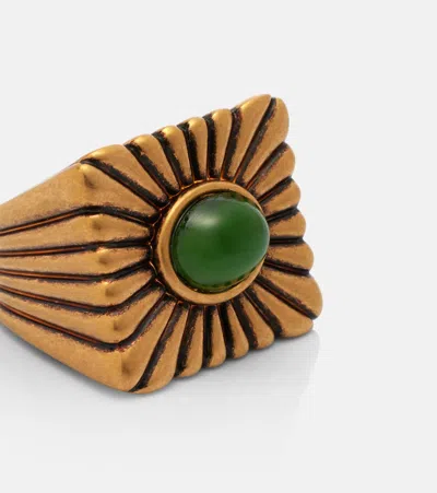 Versace Circe Ring In Red
