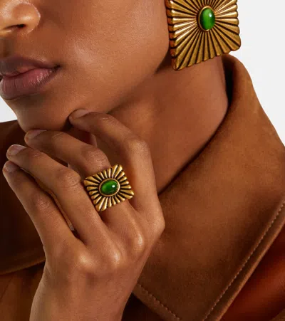Versace Circe Ring In Red