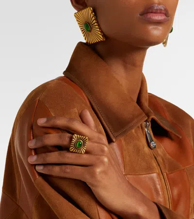 Versace Circe Ring In Red