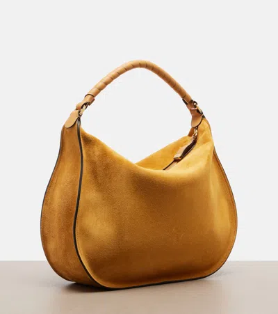 Chloé Chloe Marcie Medium Suede Shoulder Bag In Orange