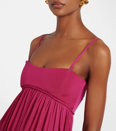 Zimmermann Strapless Gathered Jersey Gown In Pink