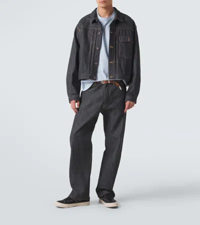 Visvim Mondo Oversized Cotton Jersey T-shirt In Blue