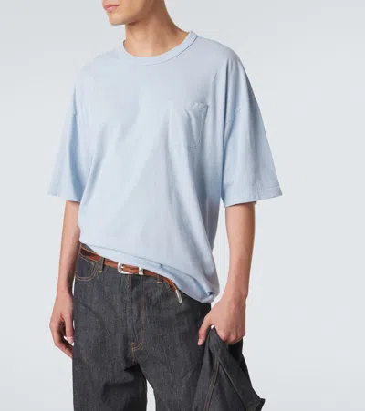 Visvim Mondo Oversized Cotton Jersey T-shirt In Blue