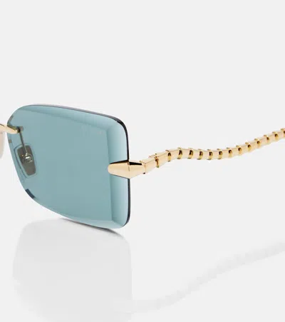 Bvlgari Serpenti 51mm Metal Rectangular Sunglasses In Multi