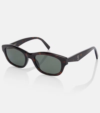 Saint Laurent Monogram Rectangular Sunglasses In Pink