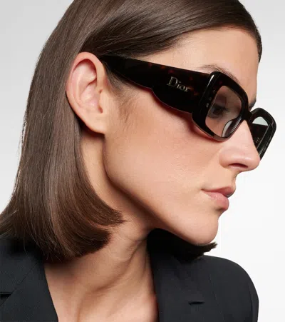 Dior Luckycharms S1i Rectangular Sunglasses In Pink