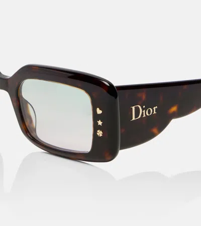 Dior Luckycharms S1i Rectangular Sunglasses In Pink