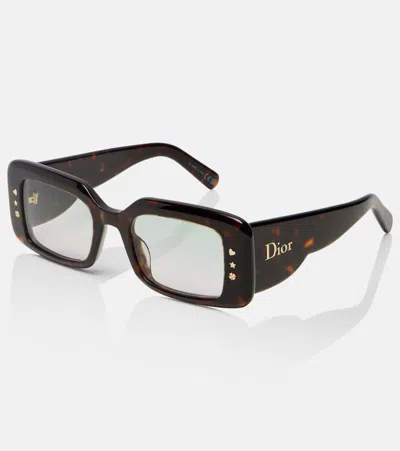 Dior Luckycharms S1i Rectangular Sunglasses In Pink