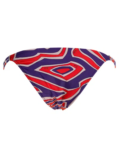 Pucci Labirinto Print Bikini Bottom In Blue