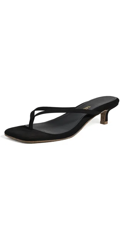 Tkees Julia Square Toe Suede Flip Flop In Black