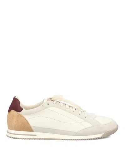 Brunello Cucinelli Sneaker Low Top Contrasting Heel Panel In Neutral