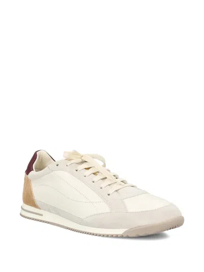 Brunello Cucinelli Sneaker Low Top Contrasting Heel Panel In Neutral