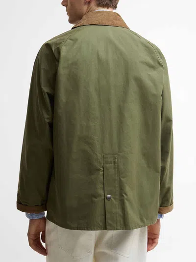 Barbour Green Solid Shirt Collar Jacket In Green