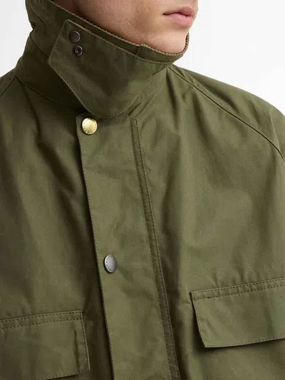 Barbour Green Solid Shirt Collar Jacket In Green