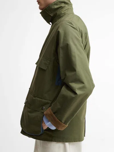 Barbour Green Solid Shirt Collar Jacket In Green