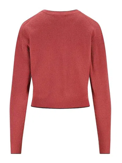 Chloé Short And Fitting Pullover With Wool Logo In Black