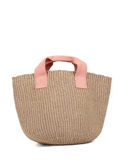 Chloé Logo-embroidered Tote Bag In Orange
