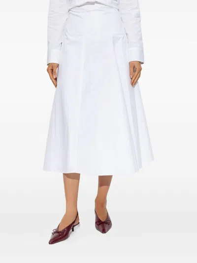 Jacquemus La Jupe Triangle Cotton-blend Midi Skirt In White