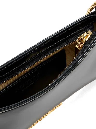 Jacquemus Ex 24hbaw00404ac18a01 Le Petit Bisou Chaine Shoulder Bags Black In Black