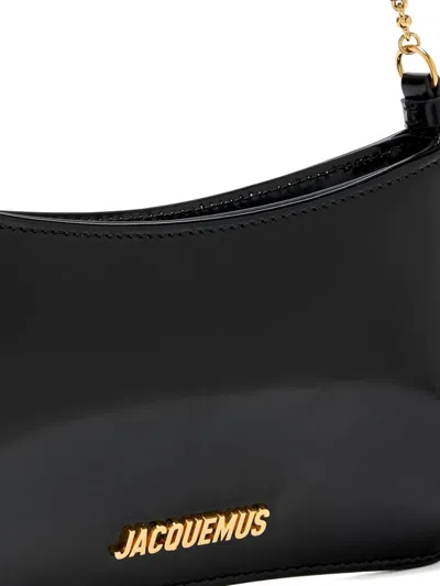 Jacquemus Ex 24hbaw00404ac18a01 Le Petit Bisou Chaine Shoulder Bags Black In Black