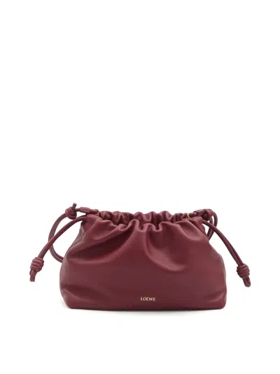 Loewe Medium Flamenco Purse In Mellow Nappa Lambskin For Woman In Red