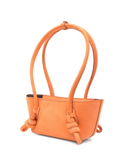 Hereu Mini Fleca Rectangular Shoulder Bag Double Handles In Orange