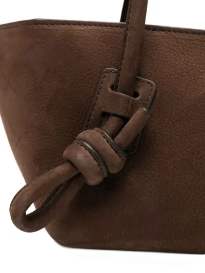 Hereu Medium Fleca Knotted Shoulder Bag In Brown