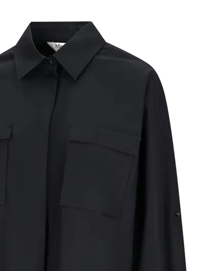 Max Mara Flap-pocket Shirt In Black