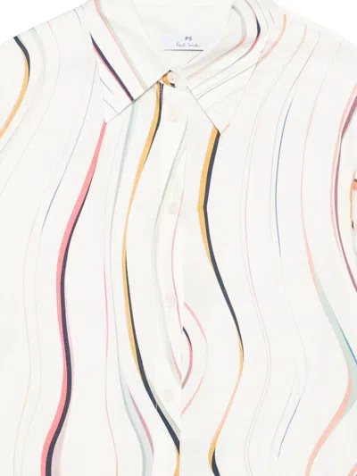 Paul Smith White Regular Printed Shirt In White