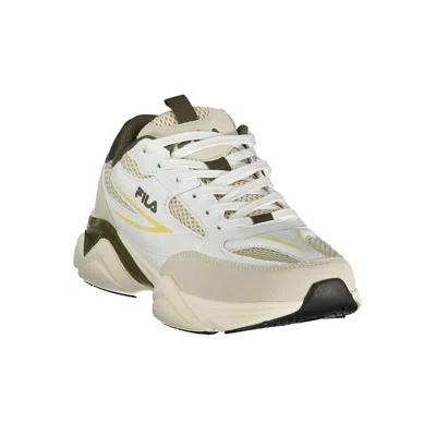 Fila White Polyester Athletic Sneakers In Nude