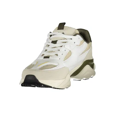 Fila White Polyester Athletic Sneakers In Nude