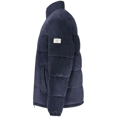 Guess Jeans Blue Polyester Shell Jacket In Blue