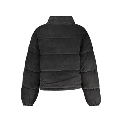 Guess Jeans Black Polyester Shell Jacket In Black