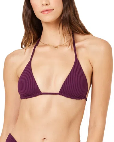L*space Lspace Sofia Triangle Bikini Top In Purple