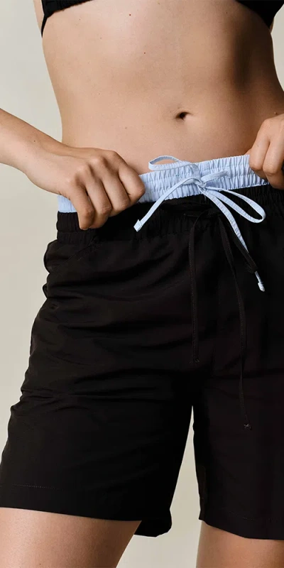 Claudent Relaxed Short Soft Black In Black