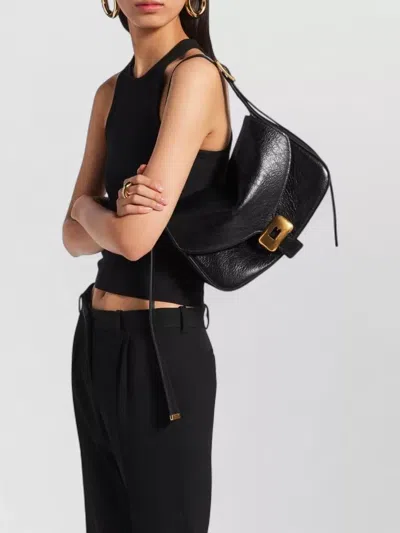 Balenciaga Womens Clicca Medium Shoulder Bag Adjustable In Black