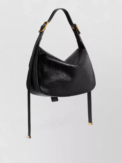 Balenciaga Womens Clicca Medium Shoulder Bag Adjustable In Black