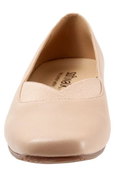 Softwalk Wide Width Viana Ballet Flat In Neutral