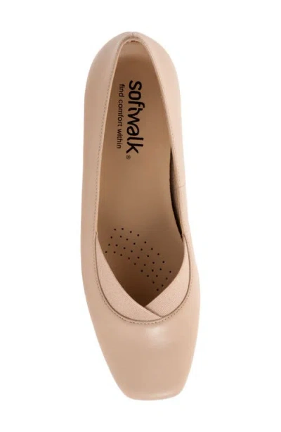 Softwalk Wide Width Viana Ballet Flat In Neutral