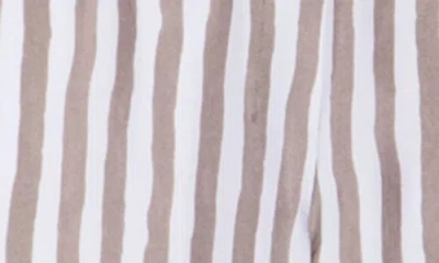 Theory Relax Stripe Silk Pull-on Pants In Neutral
