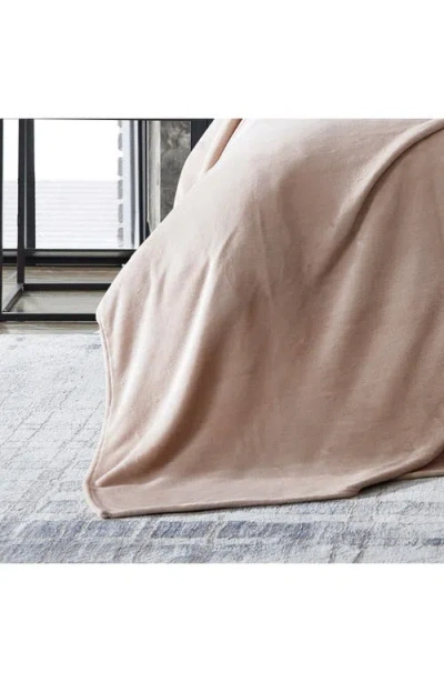 Kenneth Cole Solid Ultra Soft Plush Fleece Blanket In Pink