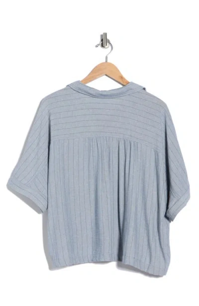 Max Studio Stripe Top In Blue