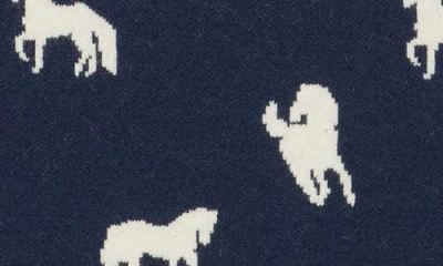 Vigoss Horse Crop Pullover Sweater In Blue