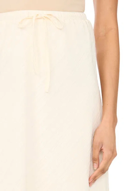 Parker Drawstring Maxi Skirt In White
