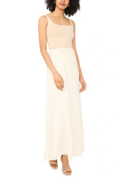 Parker Drawstring Maxi Skirt In White