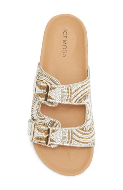 Top Moda Spring Slide Sandal In Multi